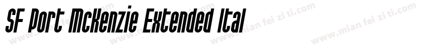 SF Port McKenzie Extended Italic字体转换